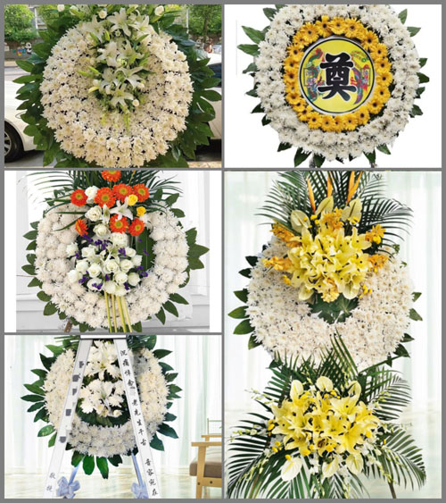 江苏南通港闸区幸福街道秦西村花圈速递